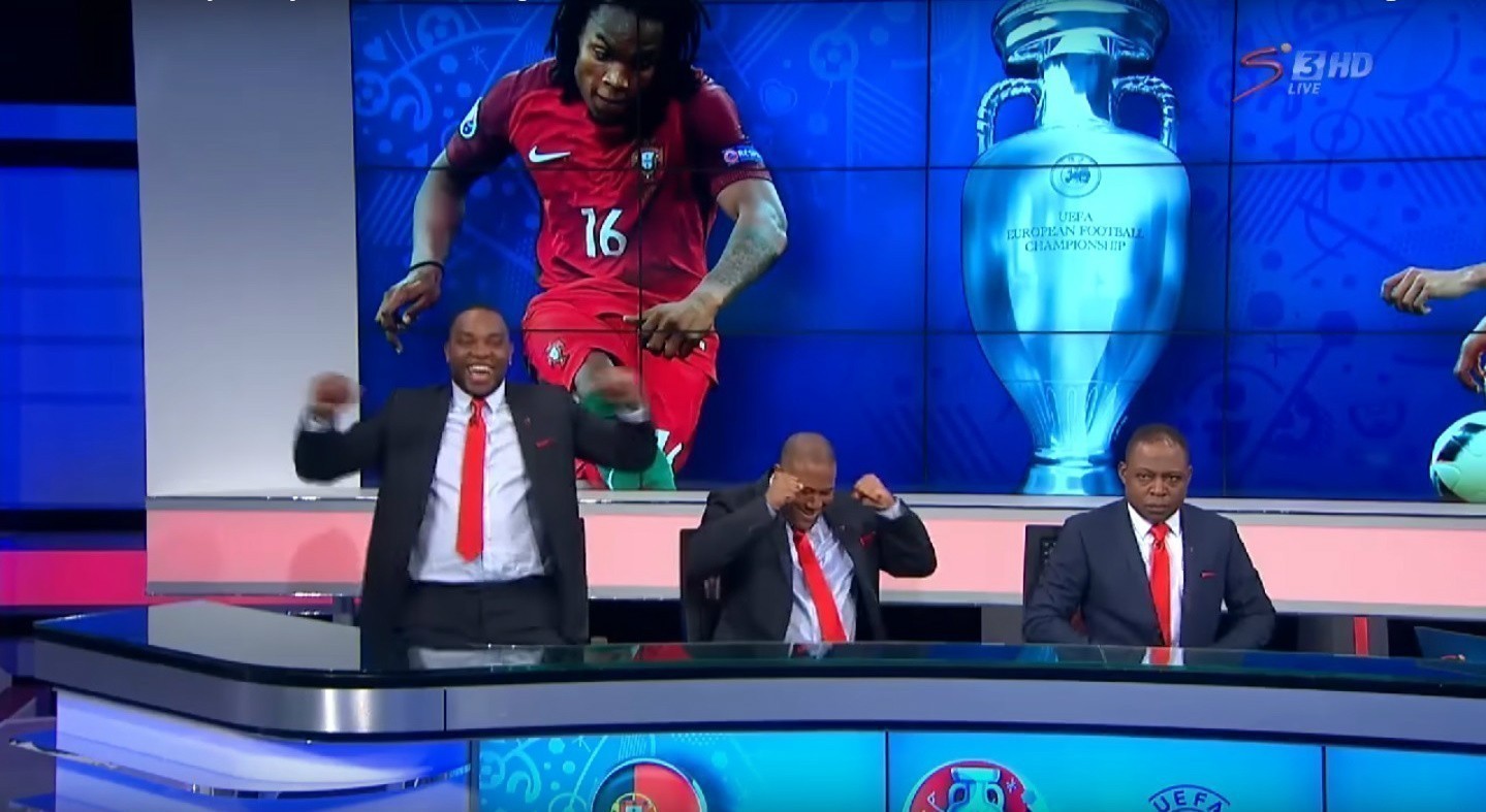 O efusivo festejo de Benni Mccarthy ao golo de Éder (VÍDEO)