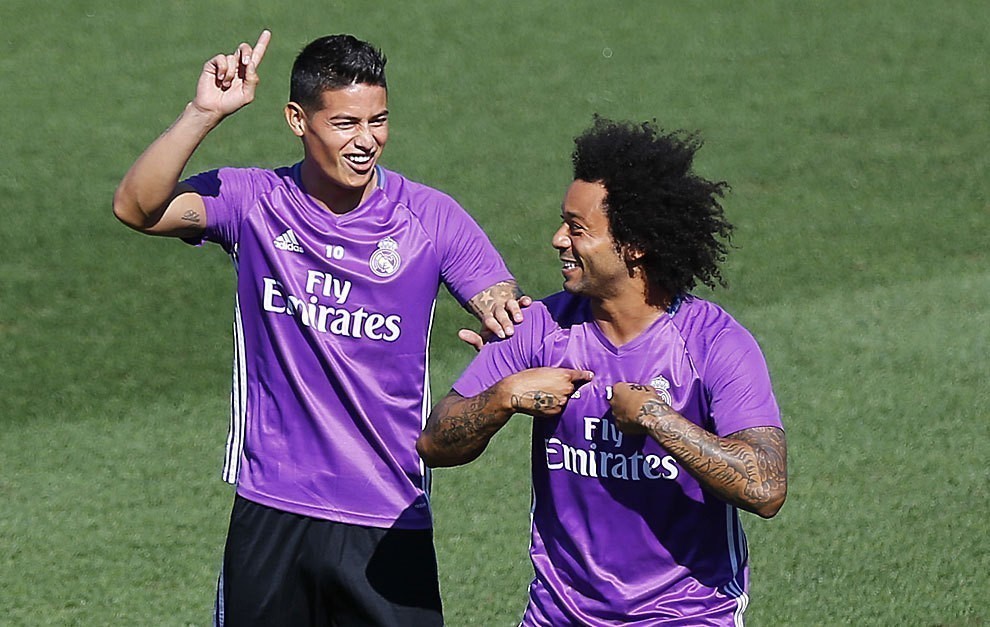 Casemiro, James e Marcelo descansam antes do encontro com o Sporting