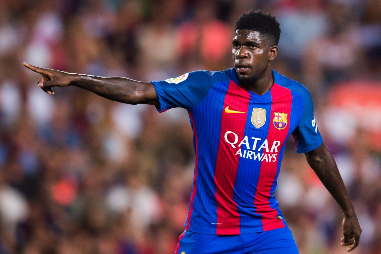 Samuel Umtiti em risco de falhar o clássico com o Real Madrid