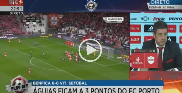Rui Vitória após a vitória frente ao Vitória FC.