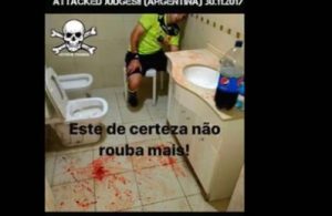 Líder dos Super Dragões incita a violência com imagem chocante
