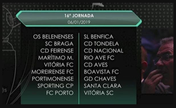 Calendário completo da Liga 2018/2019.