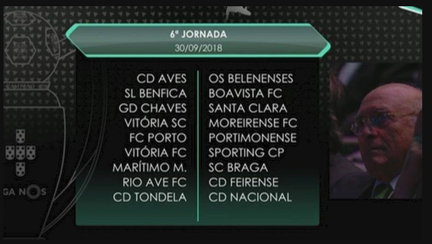 Calendário completo da Liga 2018/2019.