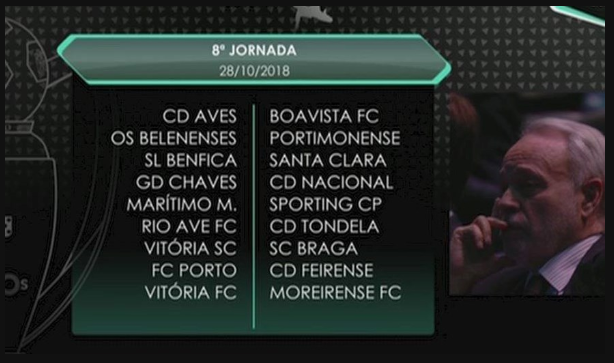 Calendário completo da Liga 2018/2019.