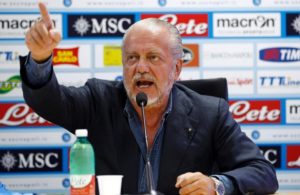 Eis as “Taça da Europa” por Aurélio De Laurentiis.