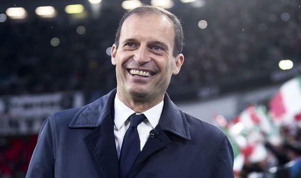Allegri e a sua nova equipa técnica.