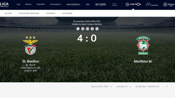 Liga retira golo de Vinicus (Benfica)