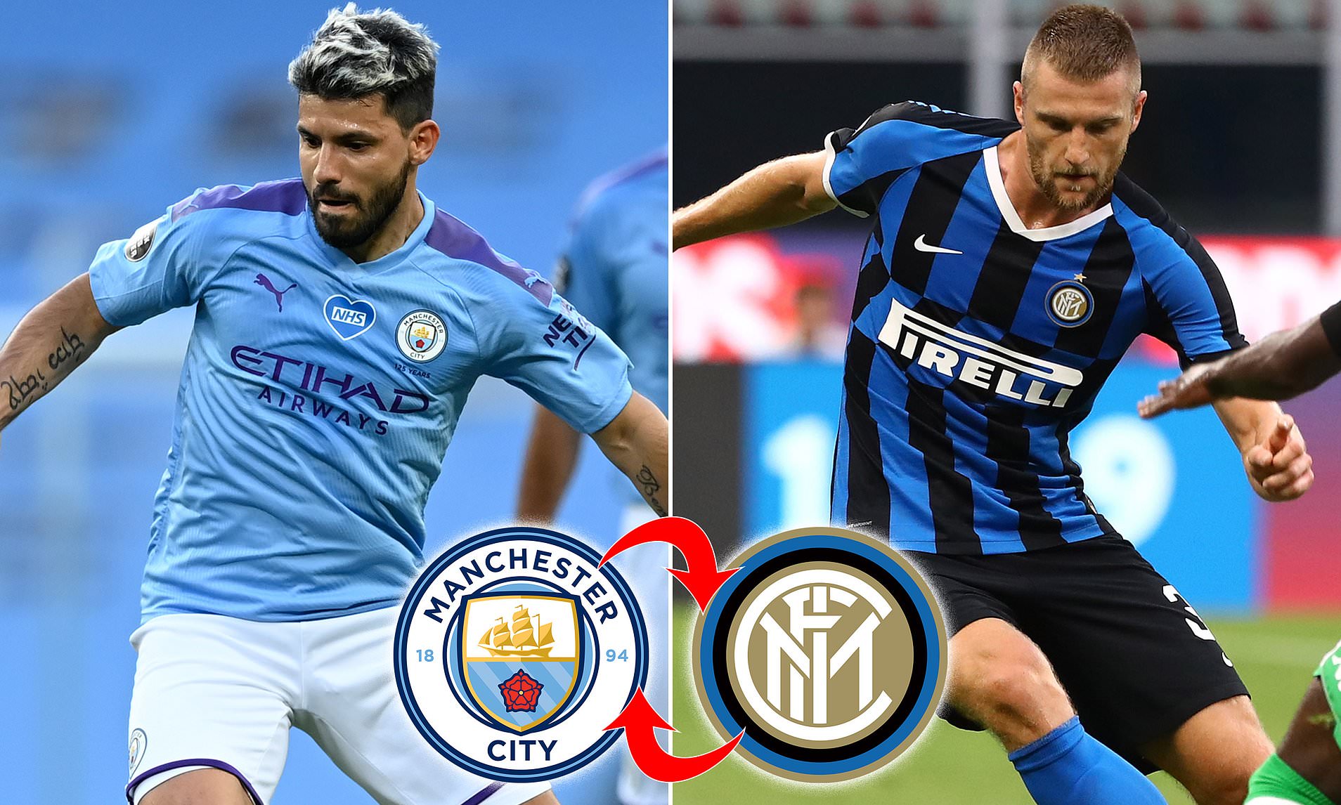Troca direta entre Man City e Inter de Milão.