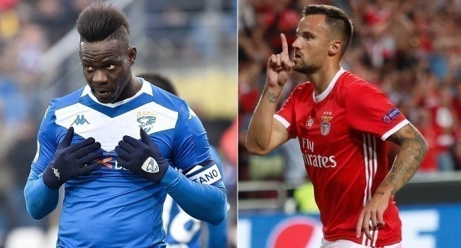 Nova dupla de ataque do Besiktas: Seferovic e Balotelli.