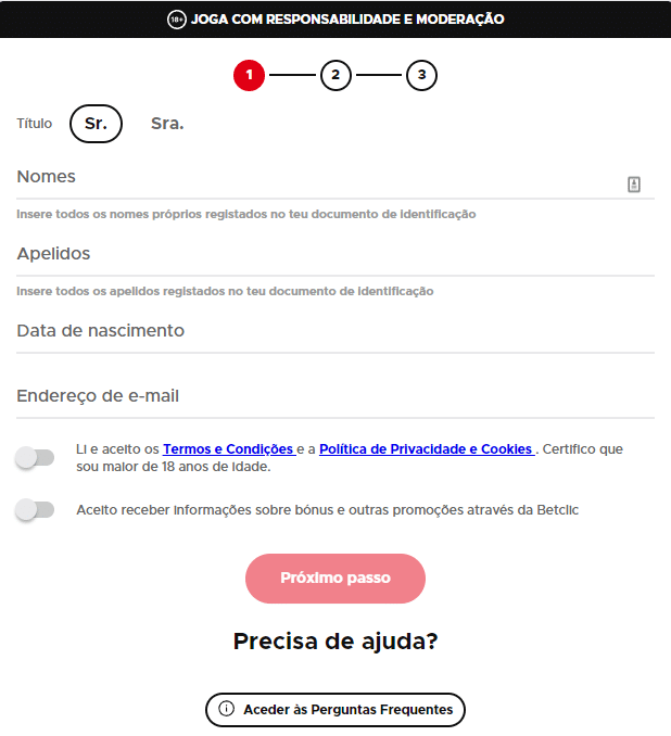 Como regista na Betclic e como usar os bónus de boas-vindas